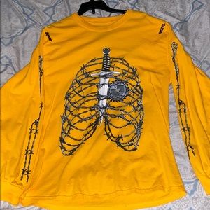 post malone rib cage long sleeve